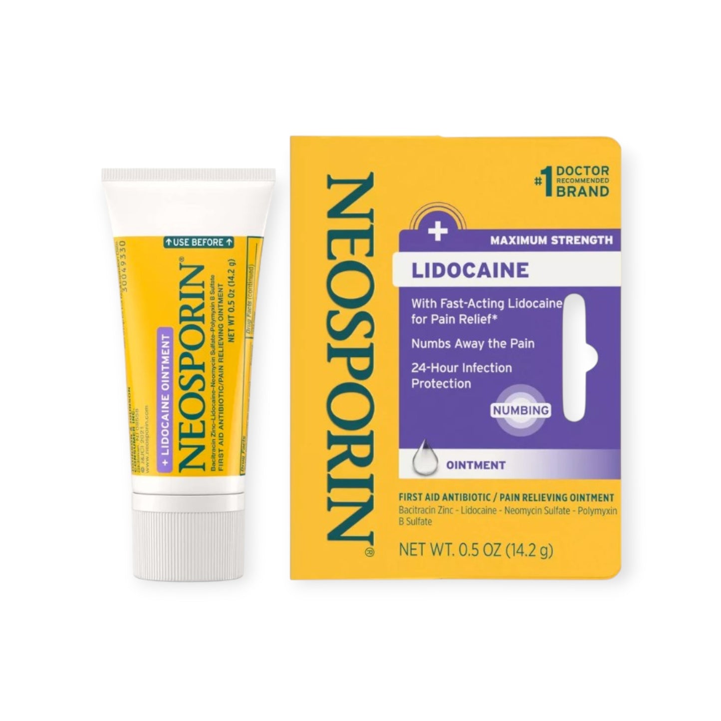 ネオスポリン 抗生物質+局所麻酔入り軟膏 14.2g|ケガ・やけど・虫刺されに Neosporin + Lidocaine First Aid Antibiotic Ointment