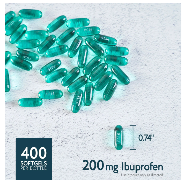400錠 イブプロフェン リキッドジェル 200mg MEMBER'S MARK Ibuprofen Softgels(アドビル・ジェネリック)