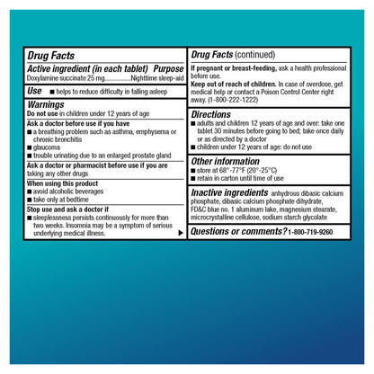 AMAZON Basic Care Doxylamine 25mg/Tablets (96 Tablets) for Sleep Support