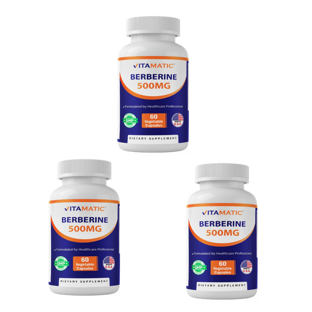 ３本セットベルベリン500mg 60カプセル（２か月分） BERBERINE VITAMATIC