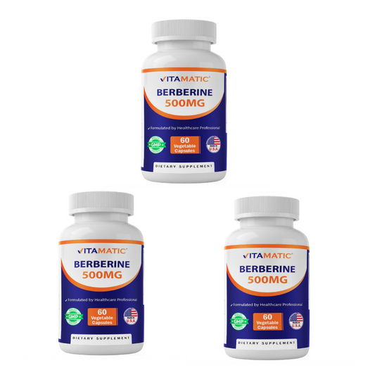 ３本セットベルベリン500mg 60カプセル（２か月分） BERBERINE VITAMATIC