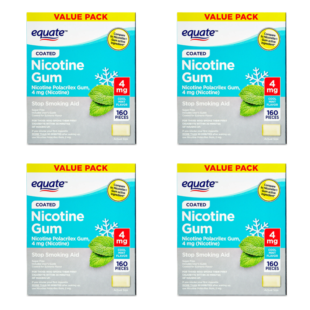 Equateクールミント味4mg640粒入り禁煙ニコチンガム