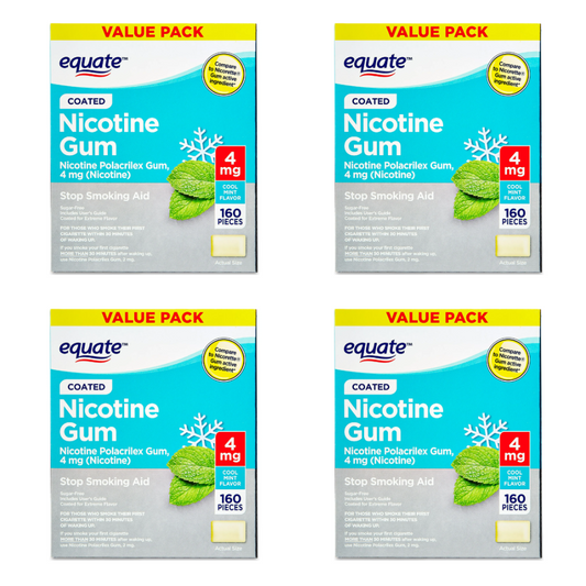 Equateクールミント味4mg640粒入り禁煙ニコチンガム
