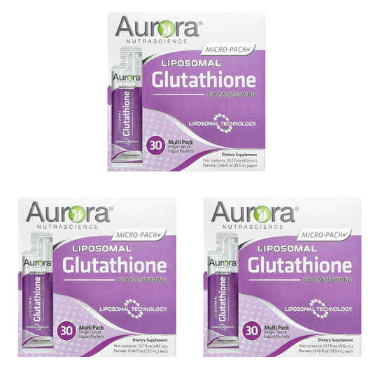 3箱セット Aurora Nutrascience リポソーマル グルタチオン 500mg Liposomal Glutathione リポソーム