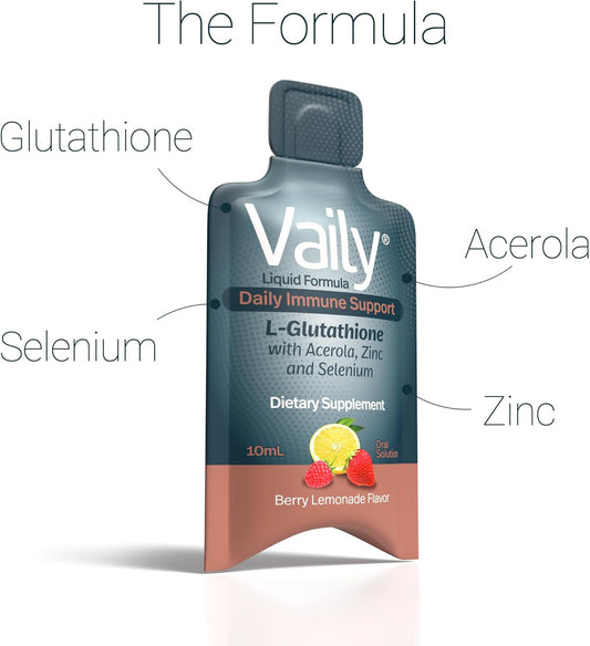 3箱セット Vaily グルタチオン + ビタミン C、亜鉛、セレン Liquid Glutathione グルタチオン液体サプリメント