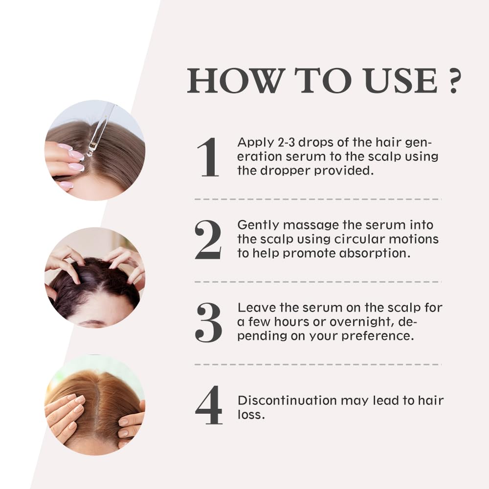 男女兼用5％ミノキシジル育毛トリートメントオイル/ビオチン・ナイアシンアミド配合 Ruahouine Hair Treatment Serum