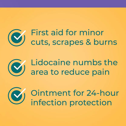 ネオスポリン 抗生物質＋局所麻酔入り軟膏 14.2g｜ケガ・やけど・虫刺されに Neosporin + Lidocaine First Aid Antibiotic Ointment