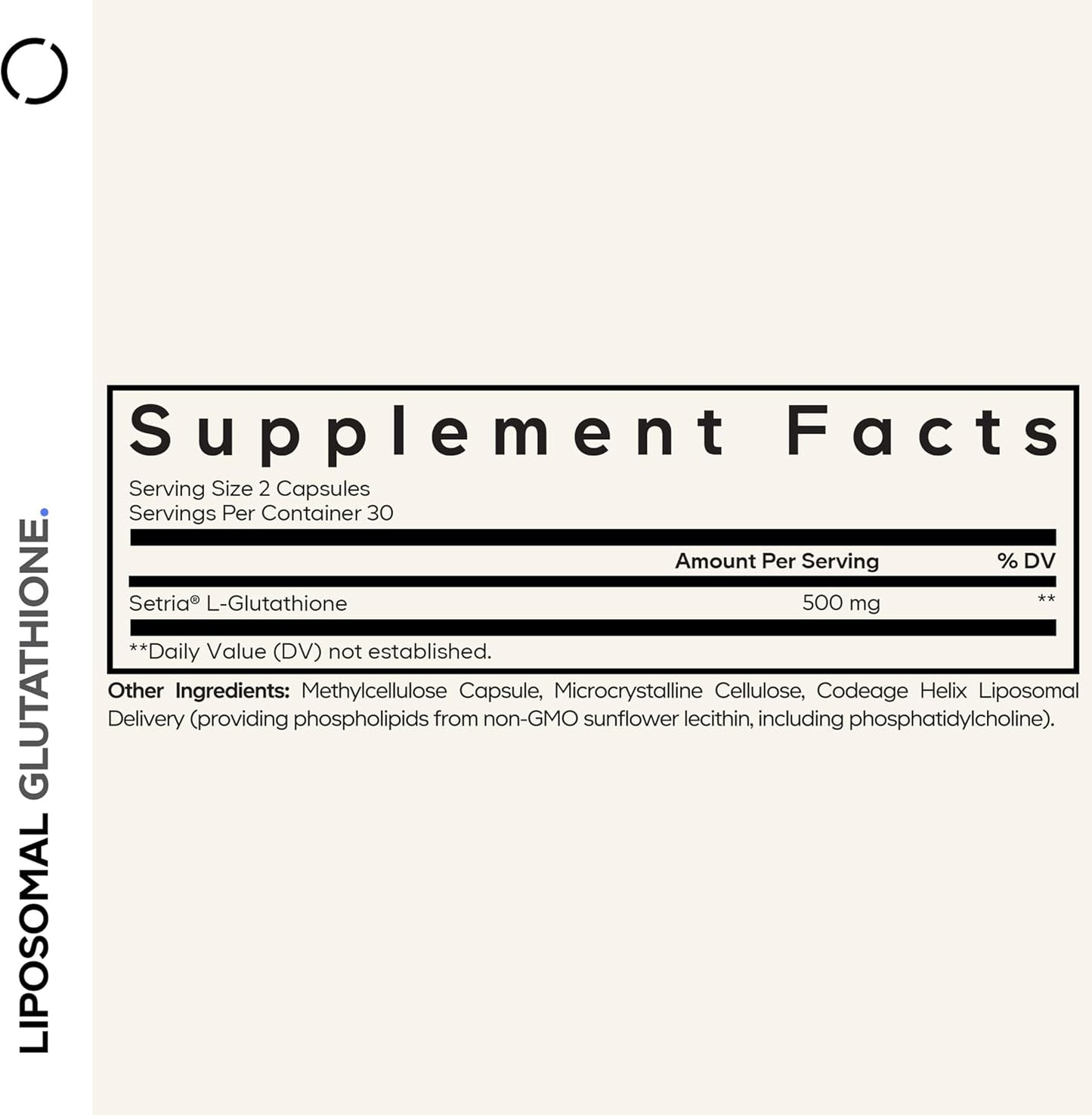 2本セットLiposomal Glutathione500 mg / 60カプセル（2か月分） Codeage