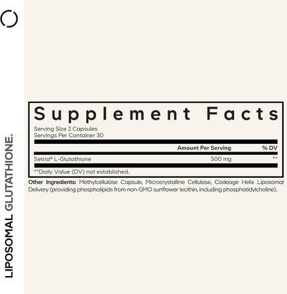 2本セットLiposomal Glutathione500 mg / 60カプセル（2か月分） Codeage