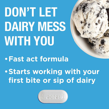【120錠】ラクテイド乳糖不耐症用ラクトース分解酵素カプレット錠 Lactaid Fast Act Lactose Intolerance Relief 120 Caplets