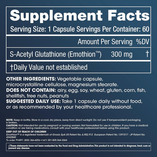 2本セット結晶型アセチルGlutathione（4か月分） - 300 mg, 60 caps-ProHealth