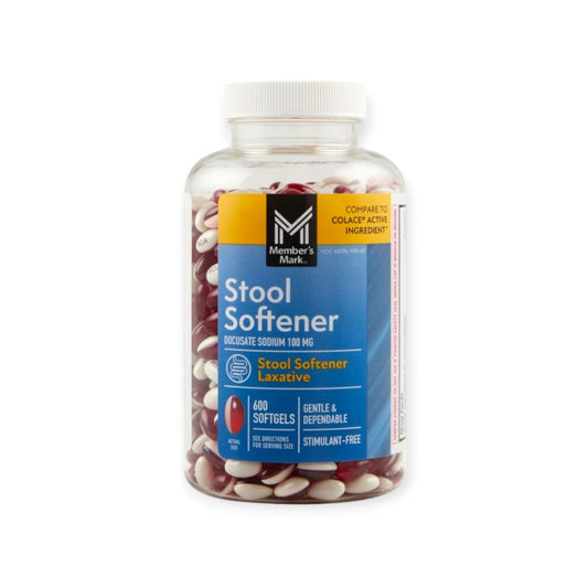 【600錠】スツールソフナー軟便化剤ソフトジェル Member's Mark Stool Softener Softgels, 100 mg Docusate Sodium, 600 ct.