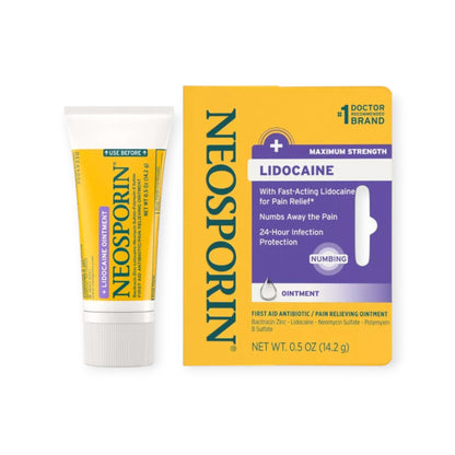 ネオスポリン 抗生物質＋局所麻酔入り軟膏 14.2g｜ケガ・やけど・虫刺されに Neosporin + Lidocaine First Aid Antibiotic Ointment