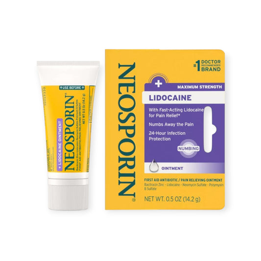 ネオスポリン 抗生物質＋局所麻酔入り軟膏 14.2g｜ケガ・やけど・虫刺されに Neosporin + Lidocaine First Aid Antibiotic Ointment