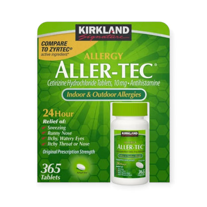 【365錠】アレルテックALLER-TEC塩酸セチリジン１０mg配合カークランド