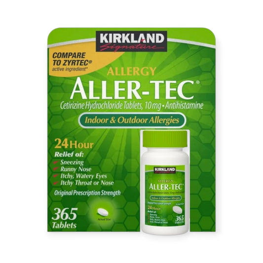 【365錠】アレルテックALLER-TEC塩酸セチリジン１０mg配合カークランド