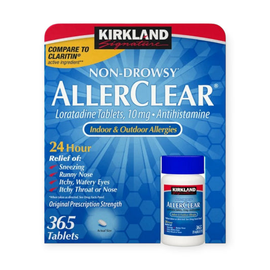 【365錠】アレルクリアー ALLERCLEAR カークランド ロラタジン１０mg配合