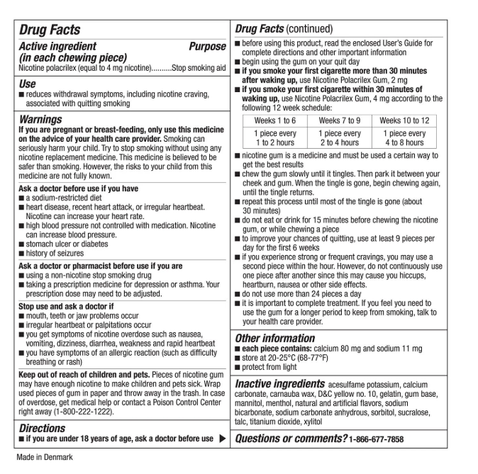 SAM'Sフルーツ味4mg600粒入り禁煙ニコチンガム