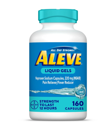 160錠 アリーヴ（ナプロキセン）ジェルカプセル220mg Aleve Pain Reliever & Fever Reducer Liquid Gels