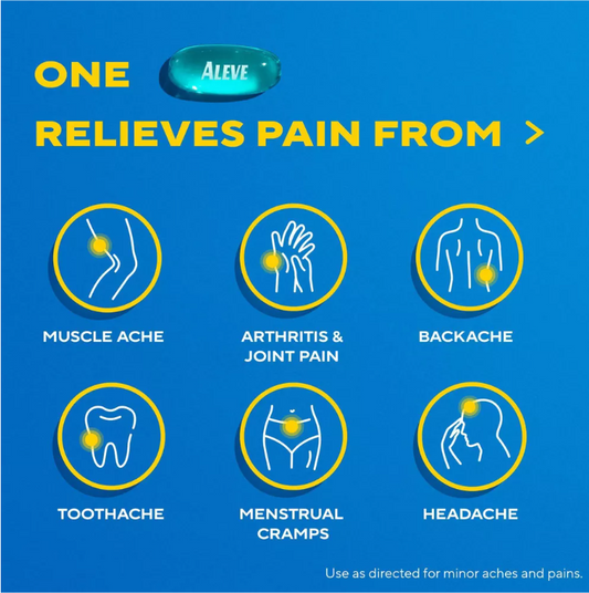 160錠 アリーヴ（ナプロキセン）ジェルカプセル220mg Aleve Pain Reliever & Fever Reducer Liquid Gels