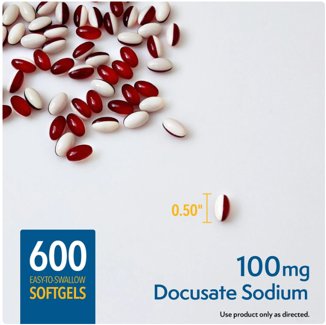 【600錠】スツールソフナー軟便化剤ソフトジェル Member's Mark Stool Softener Softgels, 100 mg Docusate Sodium, 600 ct.