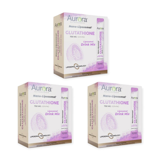 3箱セット Aurora ナノ リポソーマル グルタチオン 750mg（パウダー） ドリンクミックス　Liposomal Glutathione リポソーム