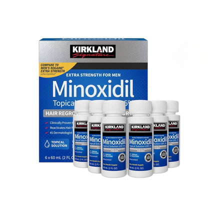 【６本セット】カークランド男性用ミノキシジル５％リキッドタイプ（スポイト付き）Kirkland Signature 5% Minoxidil Topical Solution 6-pack