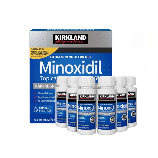 【６本セット】カークランド男性用ミノキシジル５％リキッドタイプ（スポイト付き）Kirkland Signature 5% Minoxidil Topical Solution 6-pack