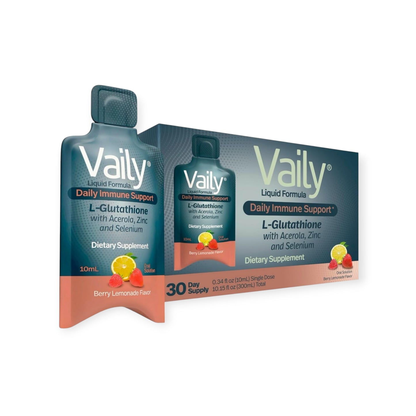 Vaily グルタチオン + ビタミン C、亜鉛、セレン Liquid Glutathione グルタチオン液体サプリメント