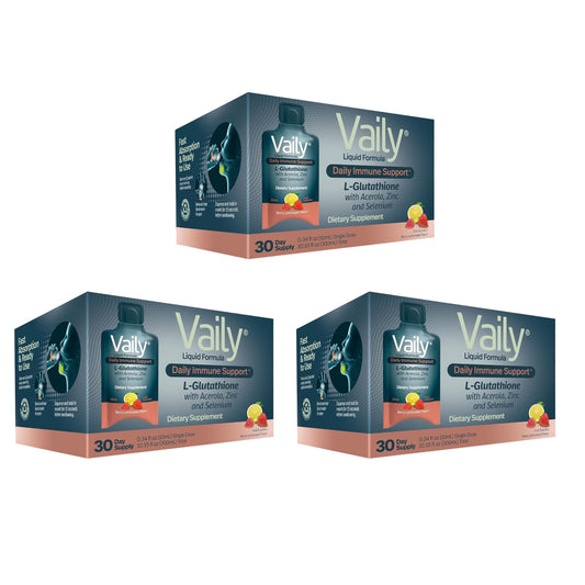 3箱セット Vaily グルタチオン + ビタミン C、亜鉛、セレン Liquid Glutathione グルタチオン液体サプリメント